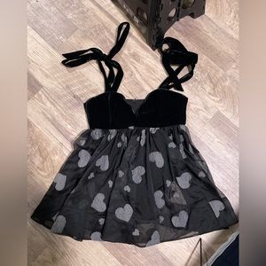 Alexandra black heart mini